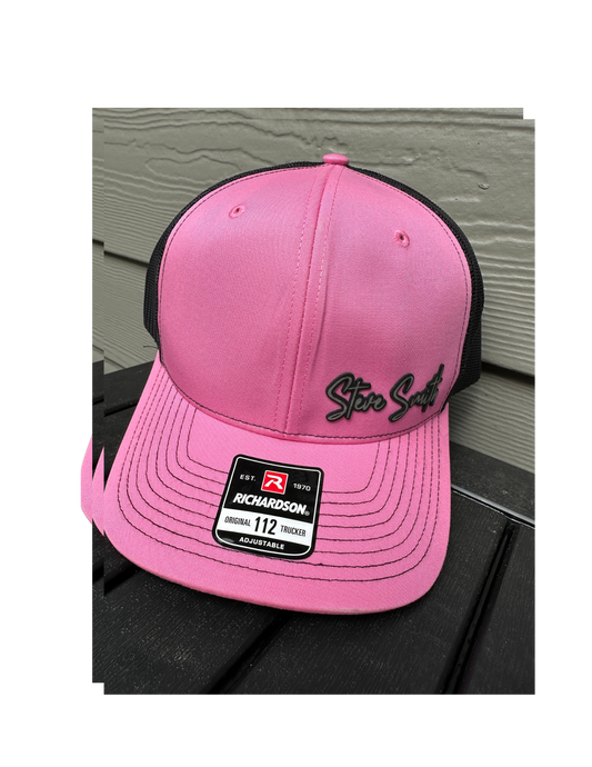 Pink and Black Hat